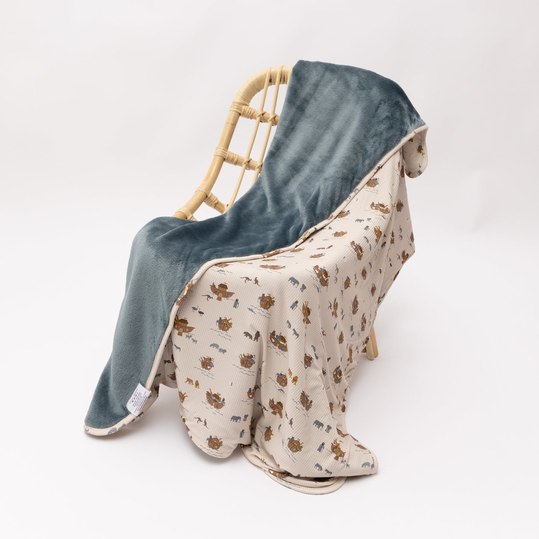 Noah's Ark Small Ribbed Adult Blanket