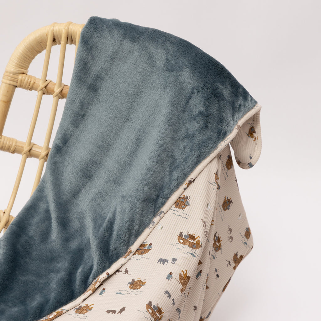Noah's Ark Small Ribbed Adult Blanket