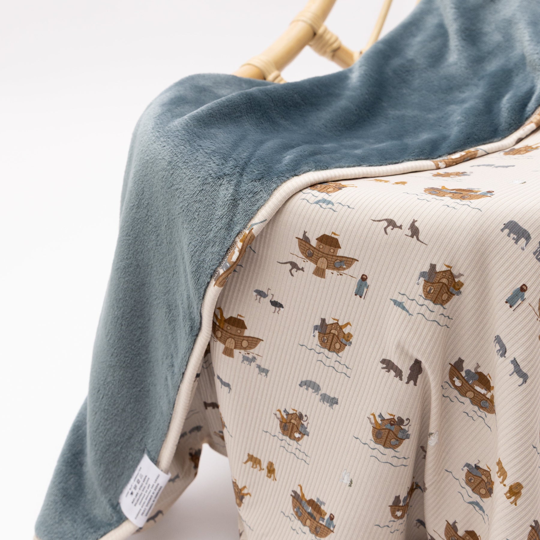 Noah's Ark Small Ribbed Adult Blanket