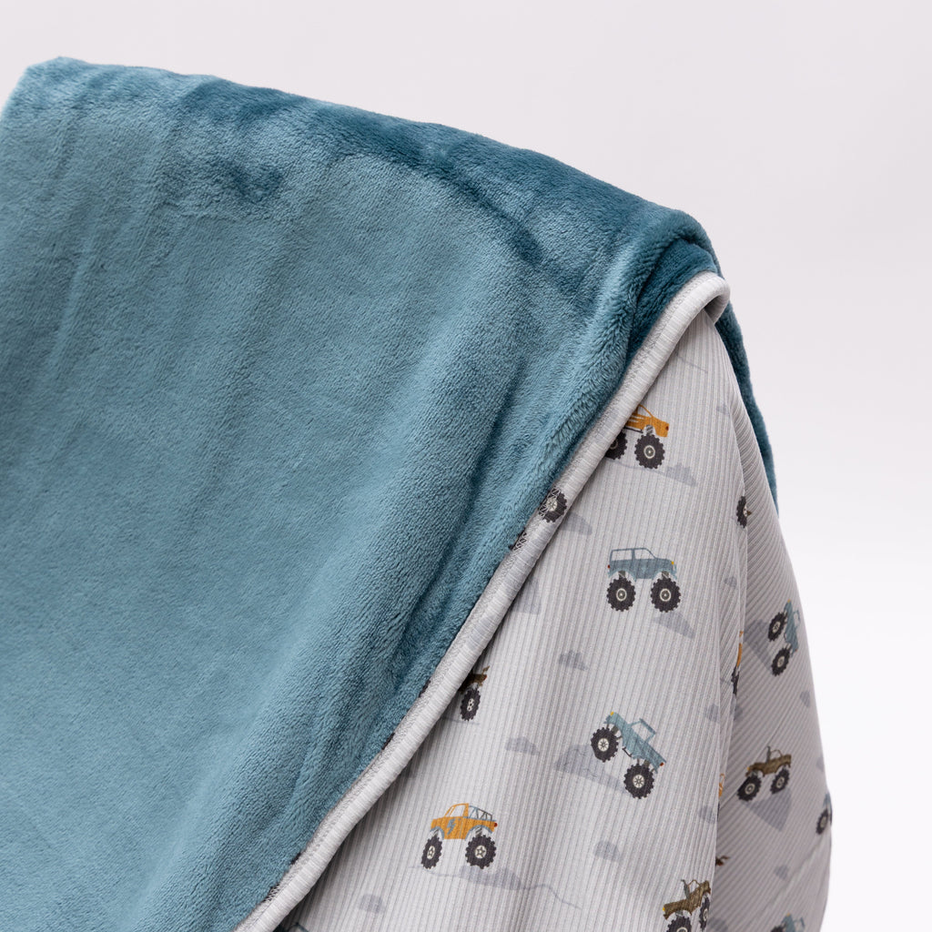 Monster Trucks Small Ribbed Youth Blanket