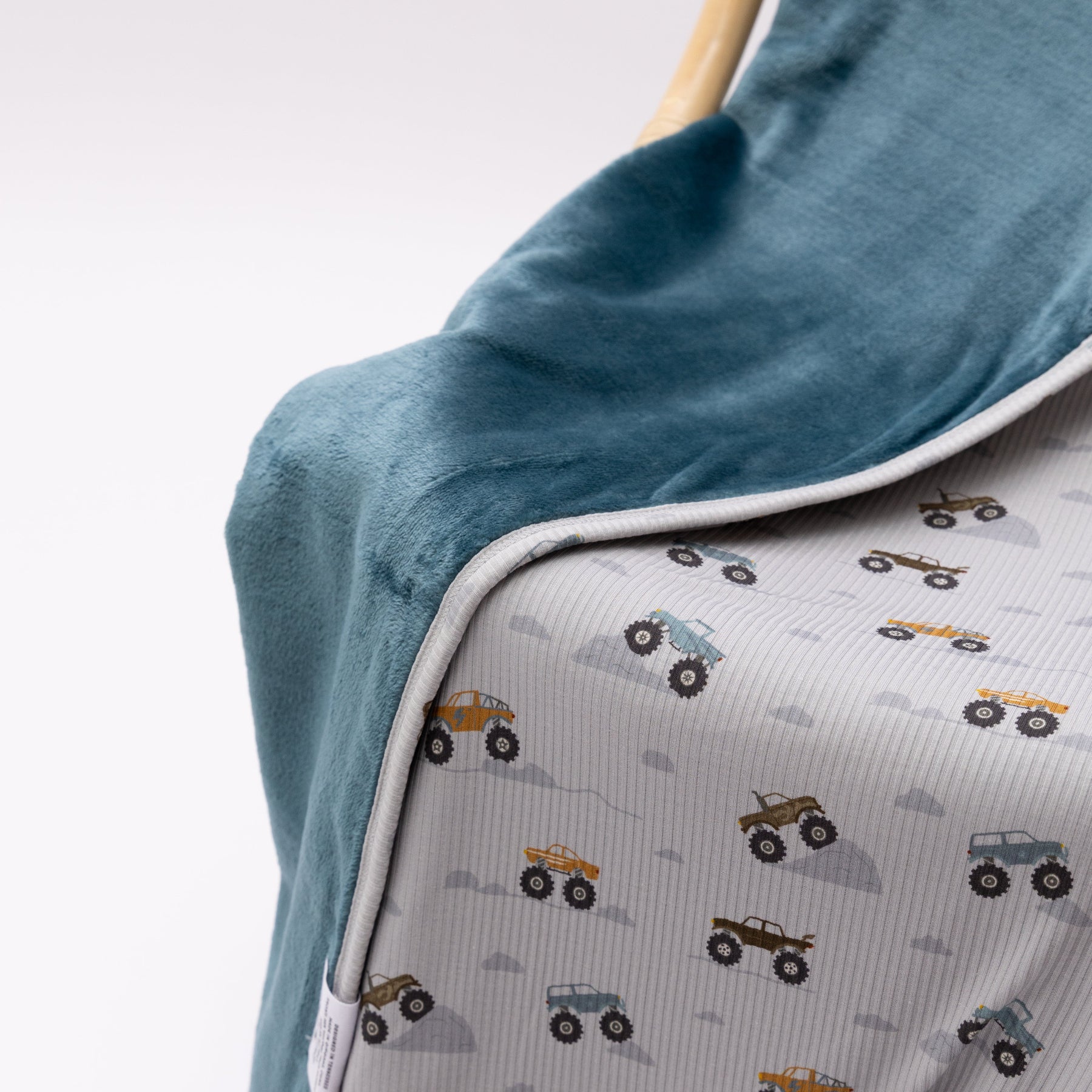 Monster Trucks Small Ribbed Toddler Blanket