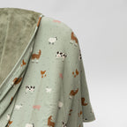 Farm Animals Small Ribbed Adult Blanket