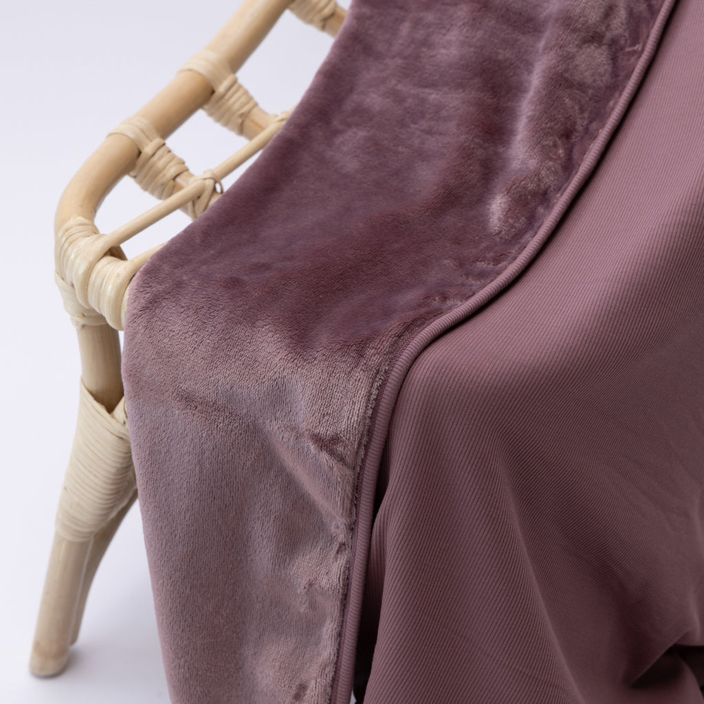 Plum Small Ribbed Toddler Blanket