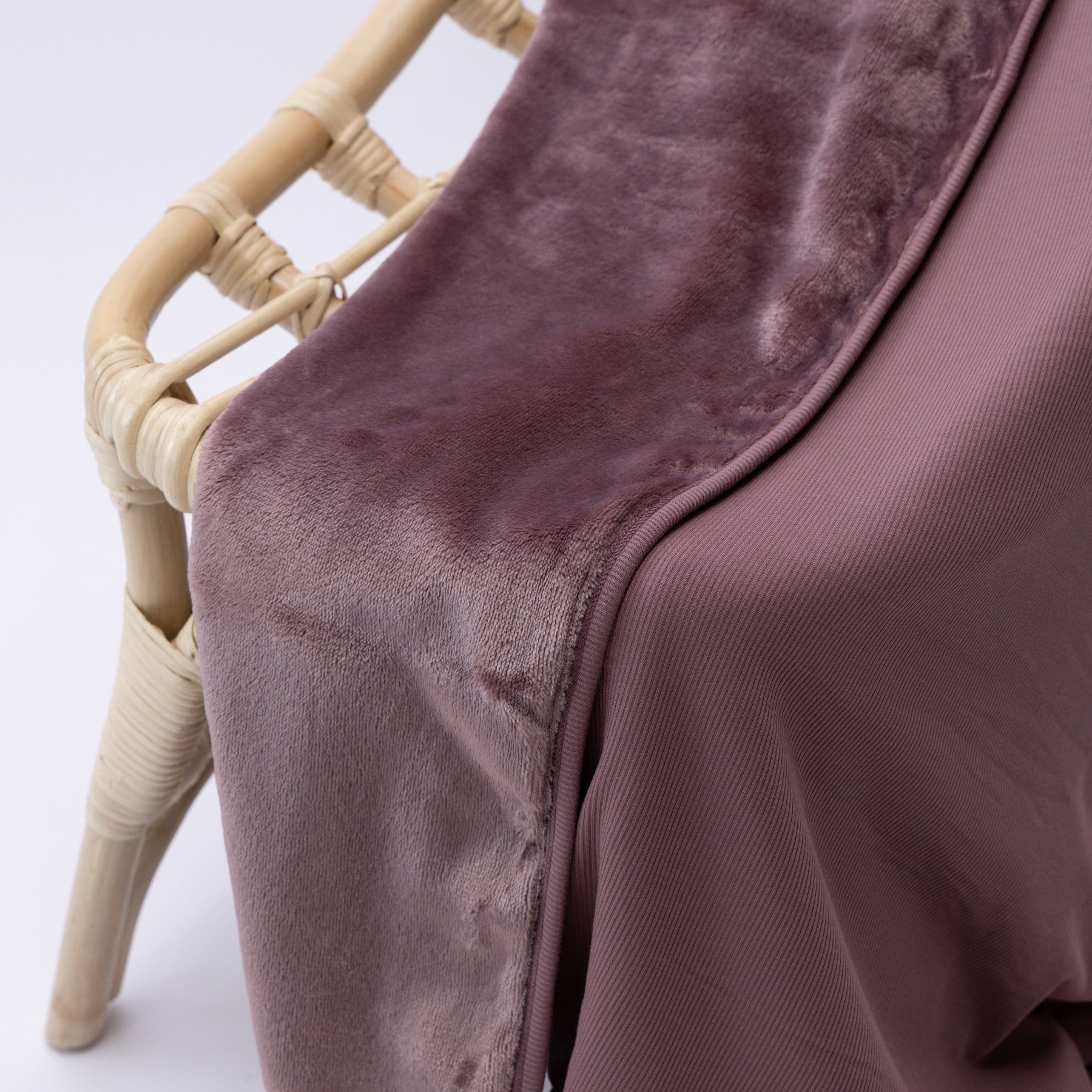Plum Small Ribbed Toddler Blanket