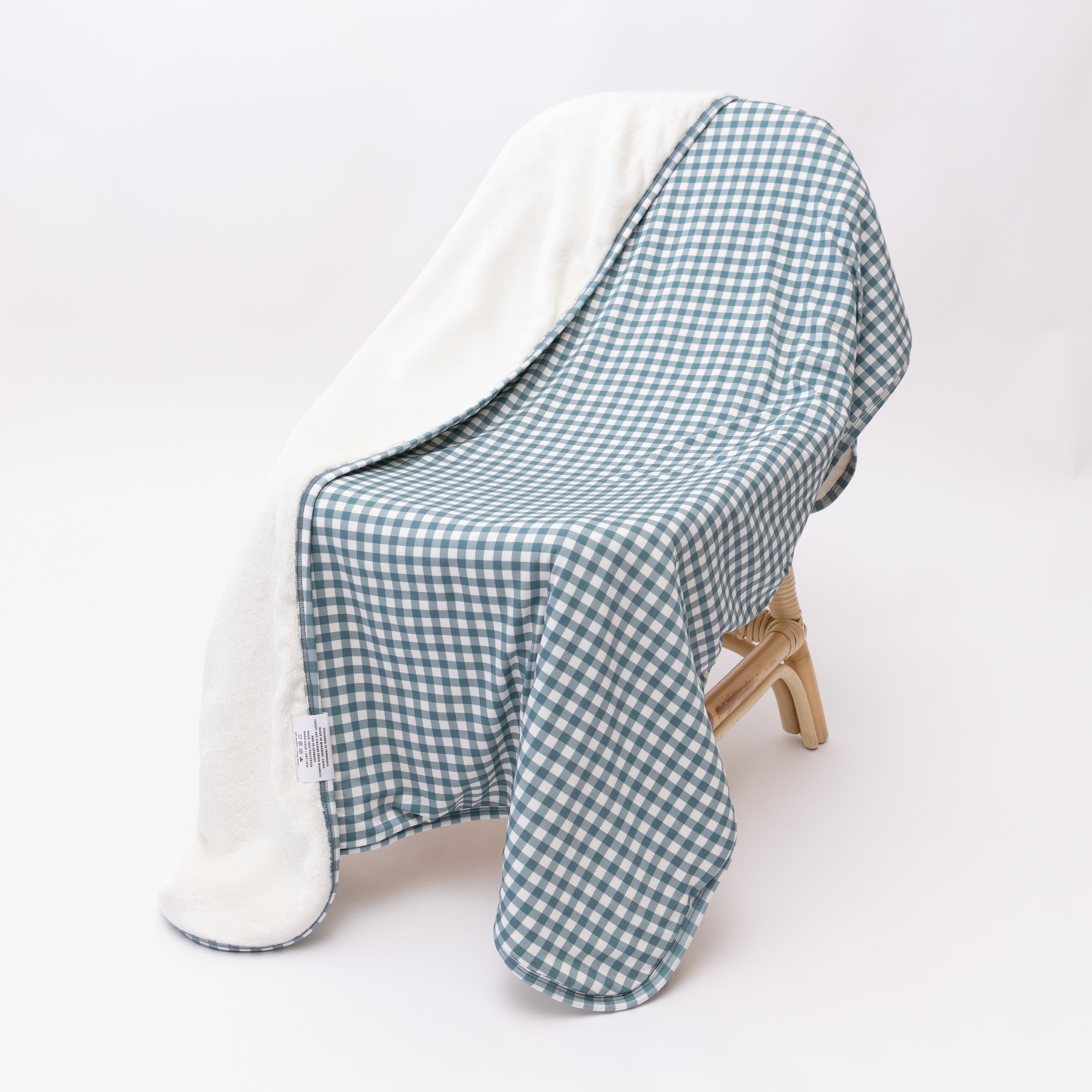 Blue Small Gingham Toddler Blanket