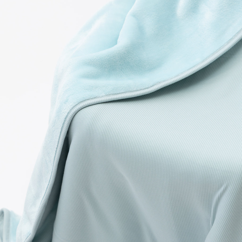 Harbor Blue Small Ribbed Adult Blanket