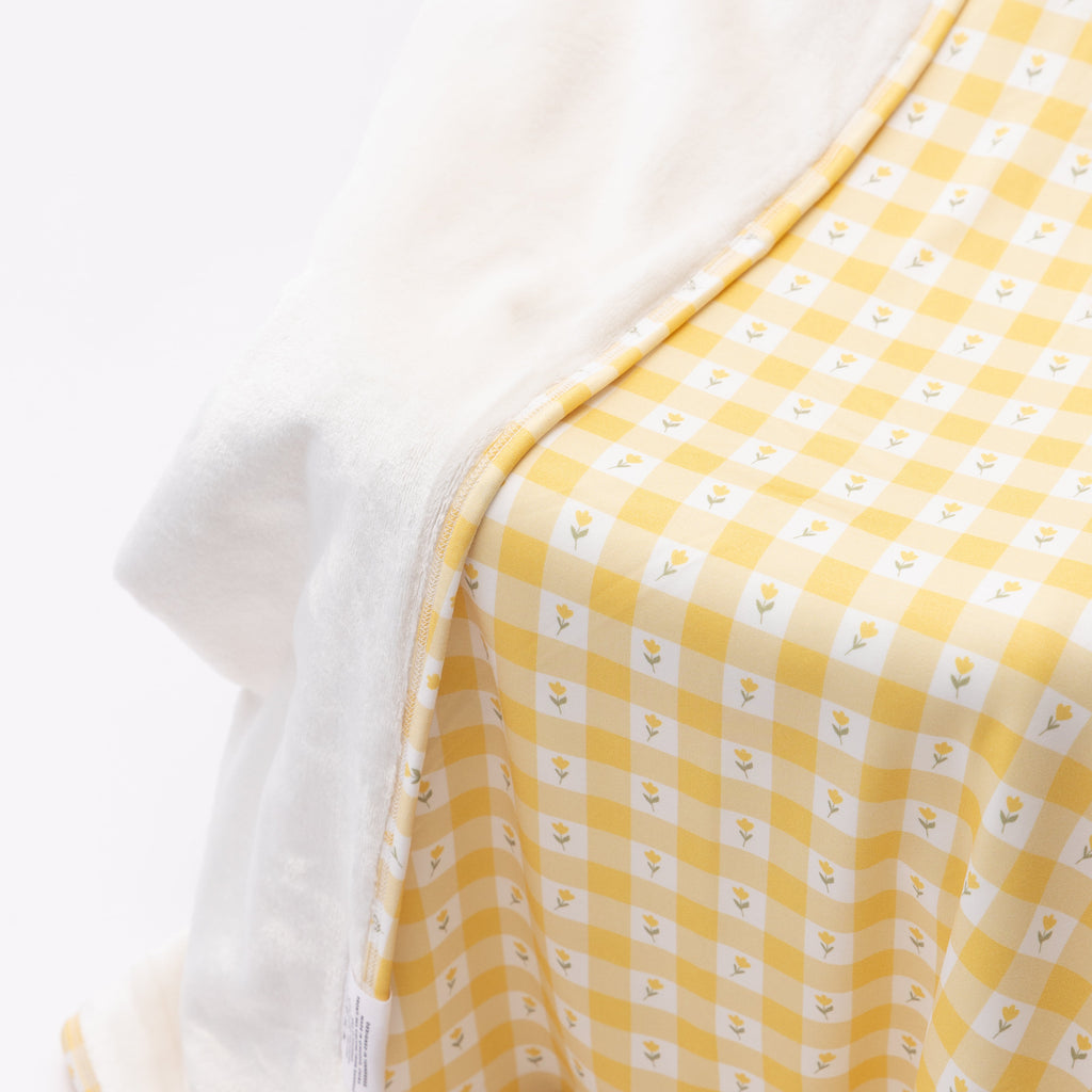 Yellow Gingham Tulip Youth Blanket