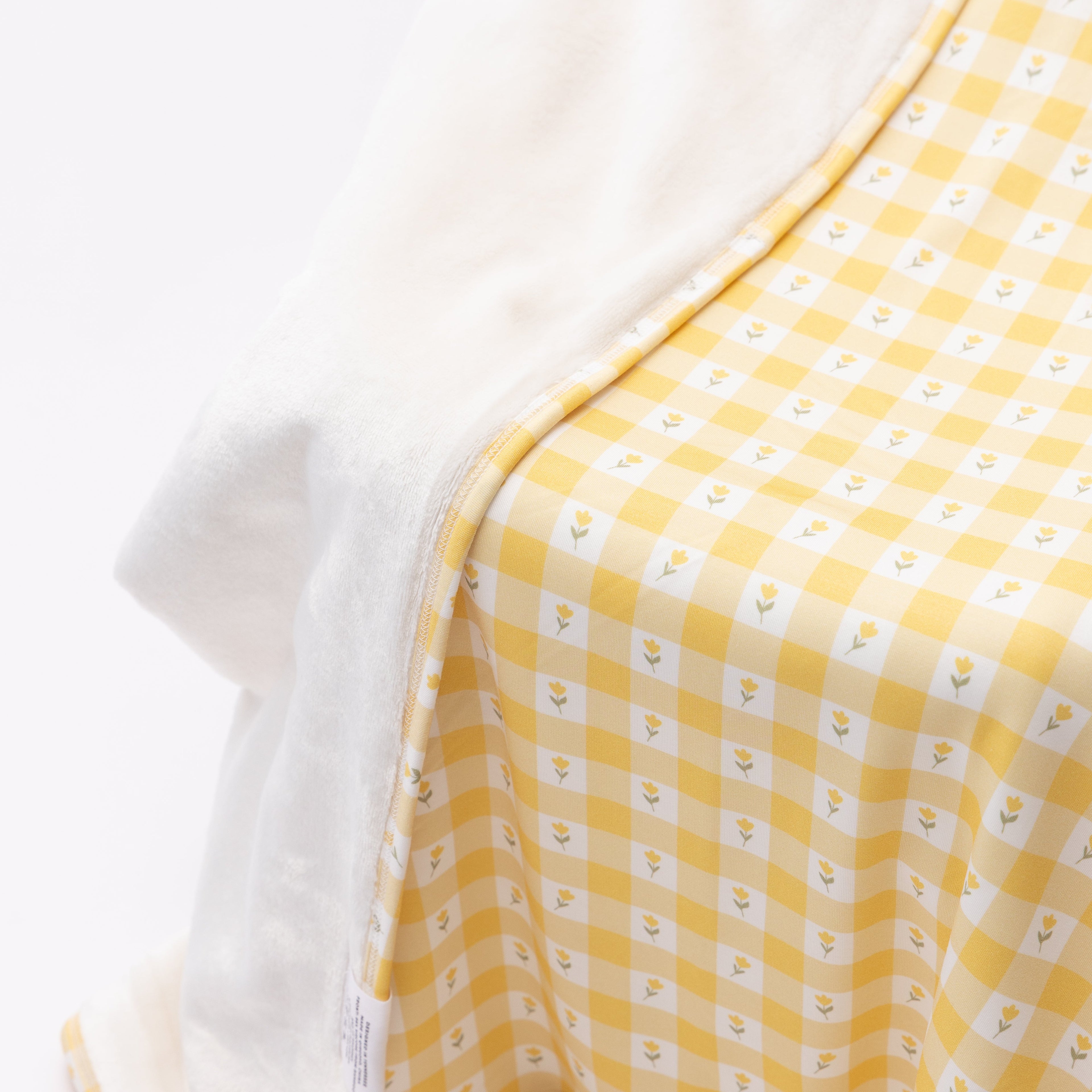 Yellow Gingham Tulip Toddler Blanket