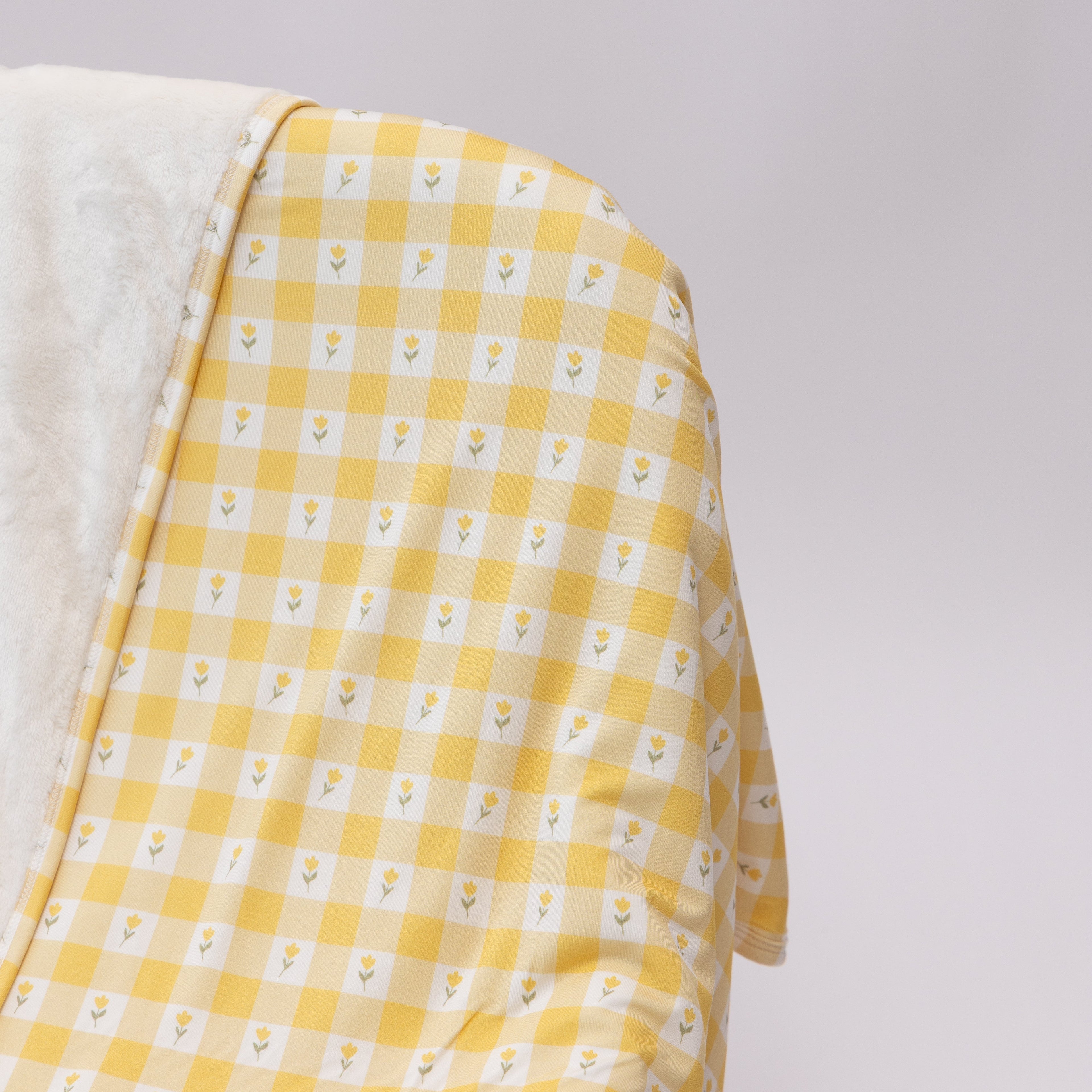 Yellow Gingham Tulip Toddler Blanket