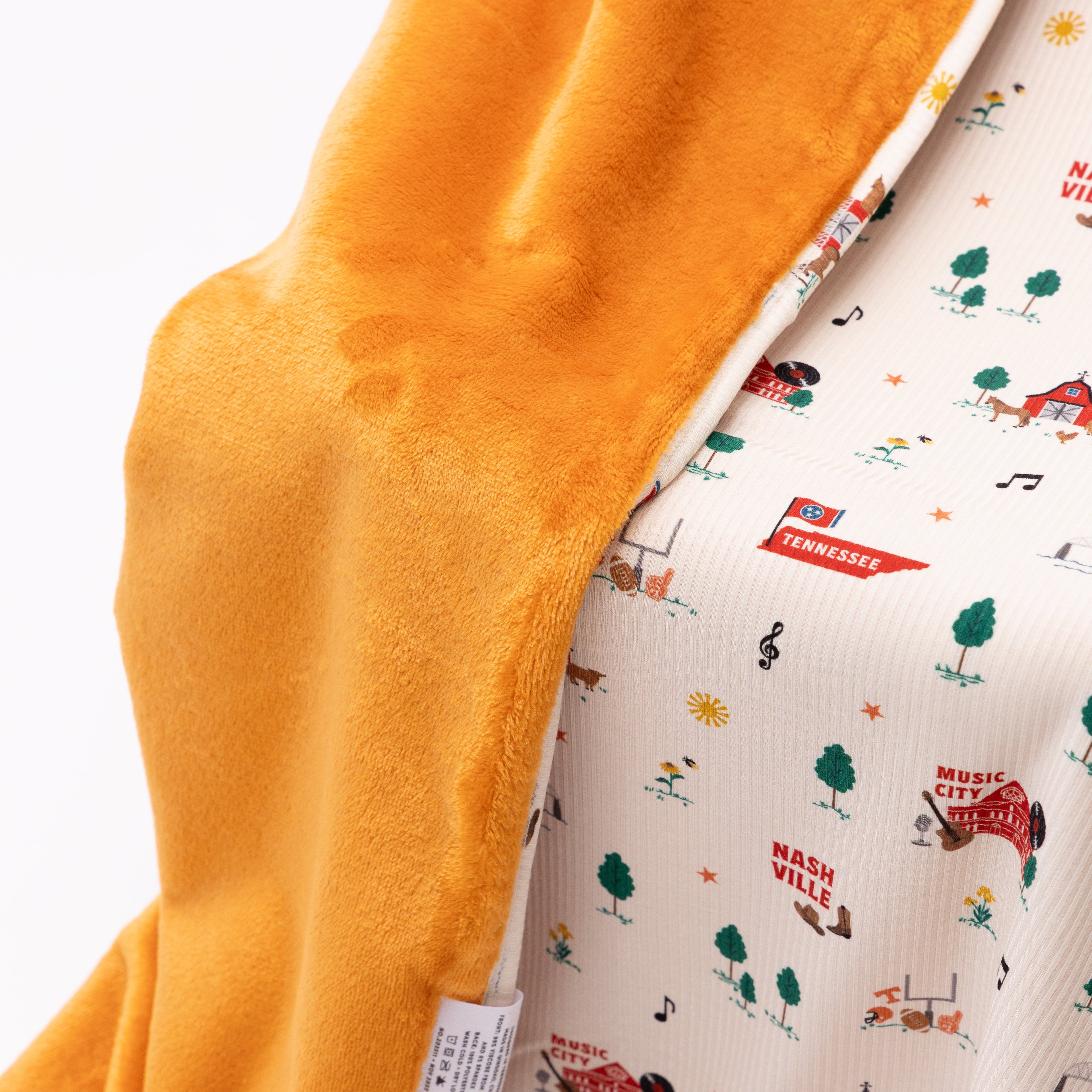 Music City Tennessee Small Ribbed Toddler Blanket