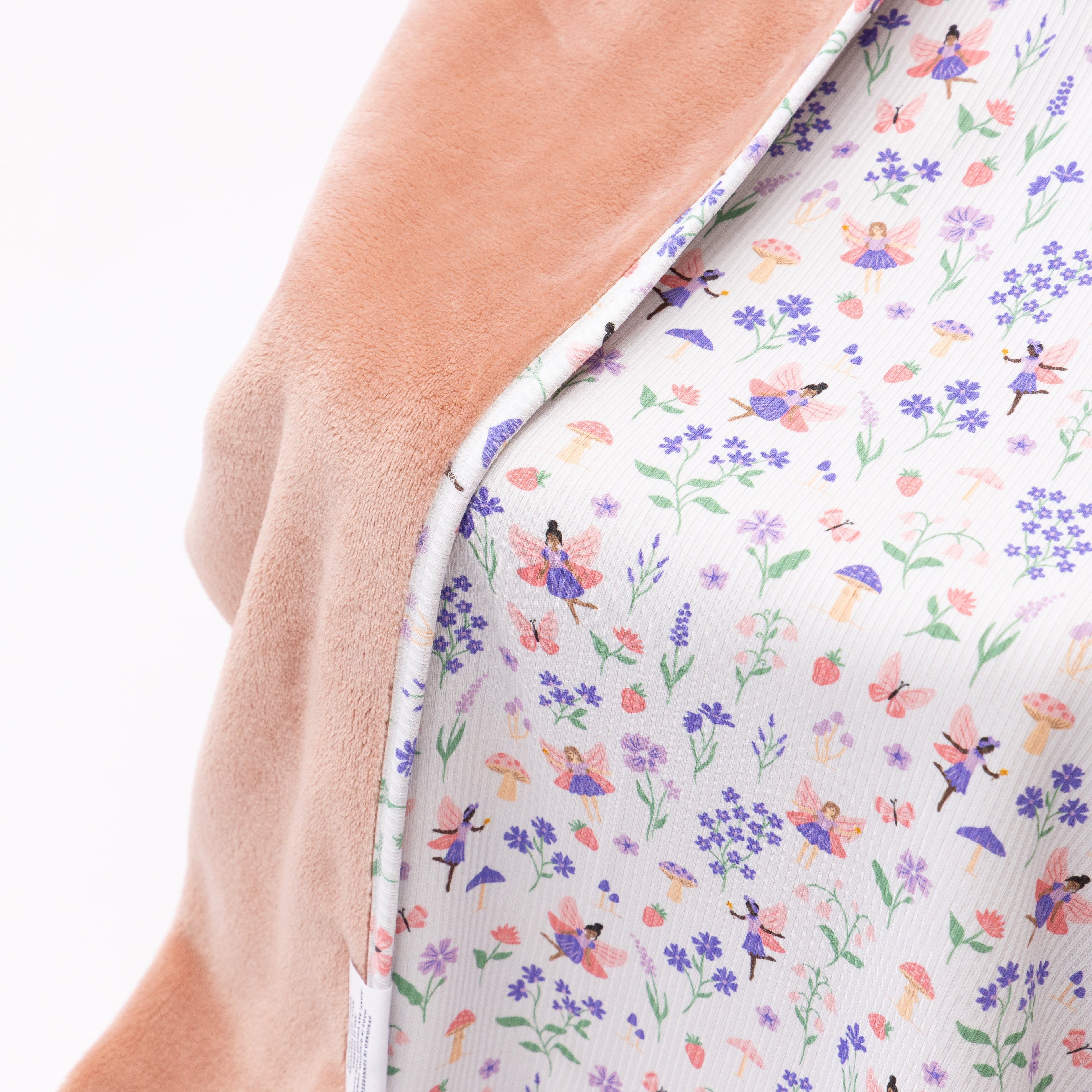 Fairy Garden Small Ribbed Toddler Blanket