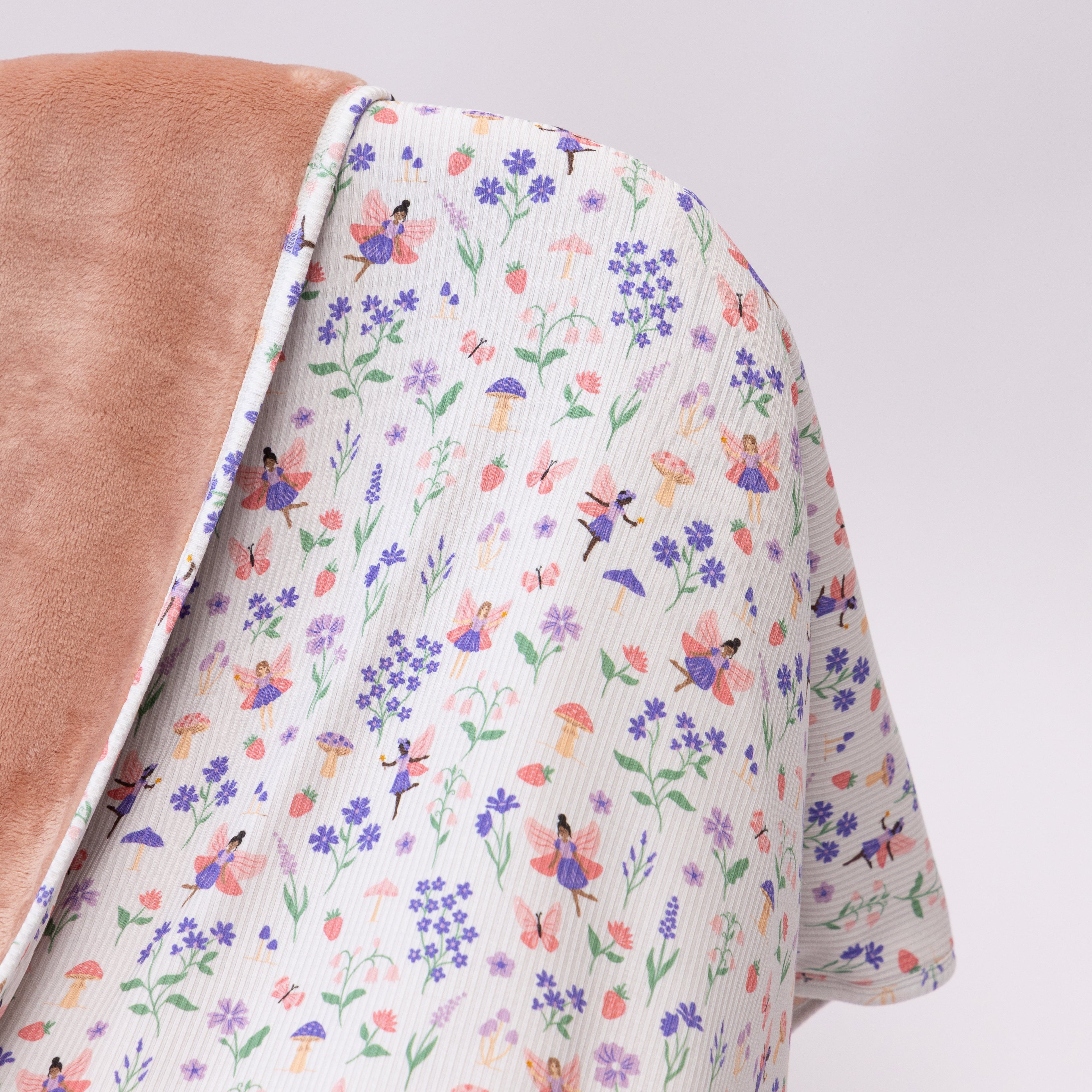 Fairy Garden Small Ribbed Toddler Blanket