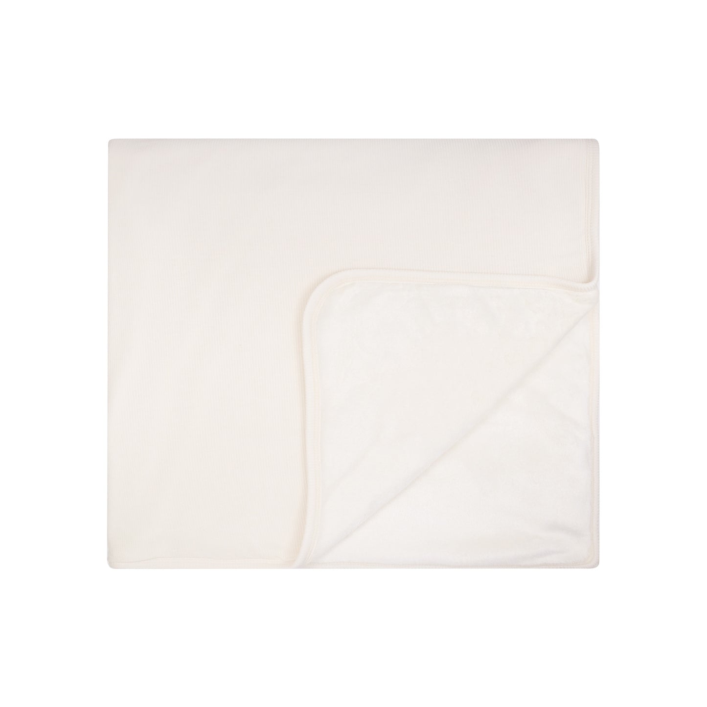 Cream Small Ribbed Toddler Blanket