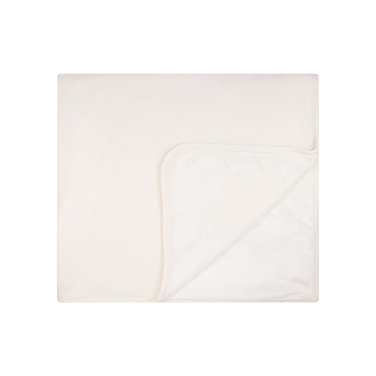 Cream Small Ribbed Toddler Blanket