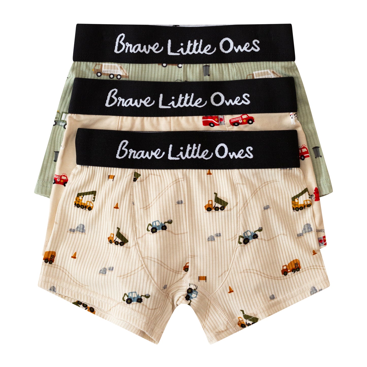 Trash Trucks, Firetrucks and Construction Boxer Brief 3 pack