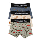 Red Christmas Trucks, Gingerbread and Christmas Trains Boxer Brief 3 pack