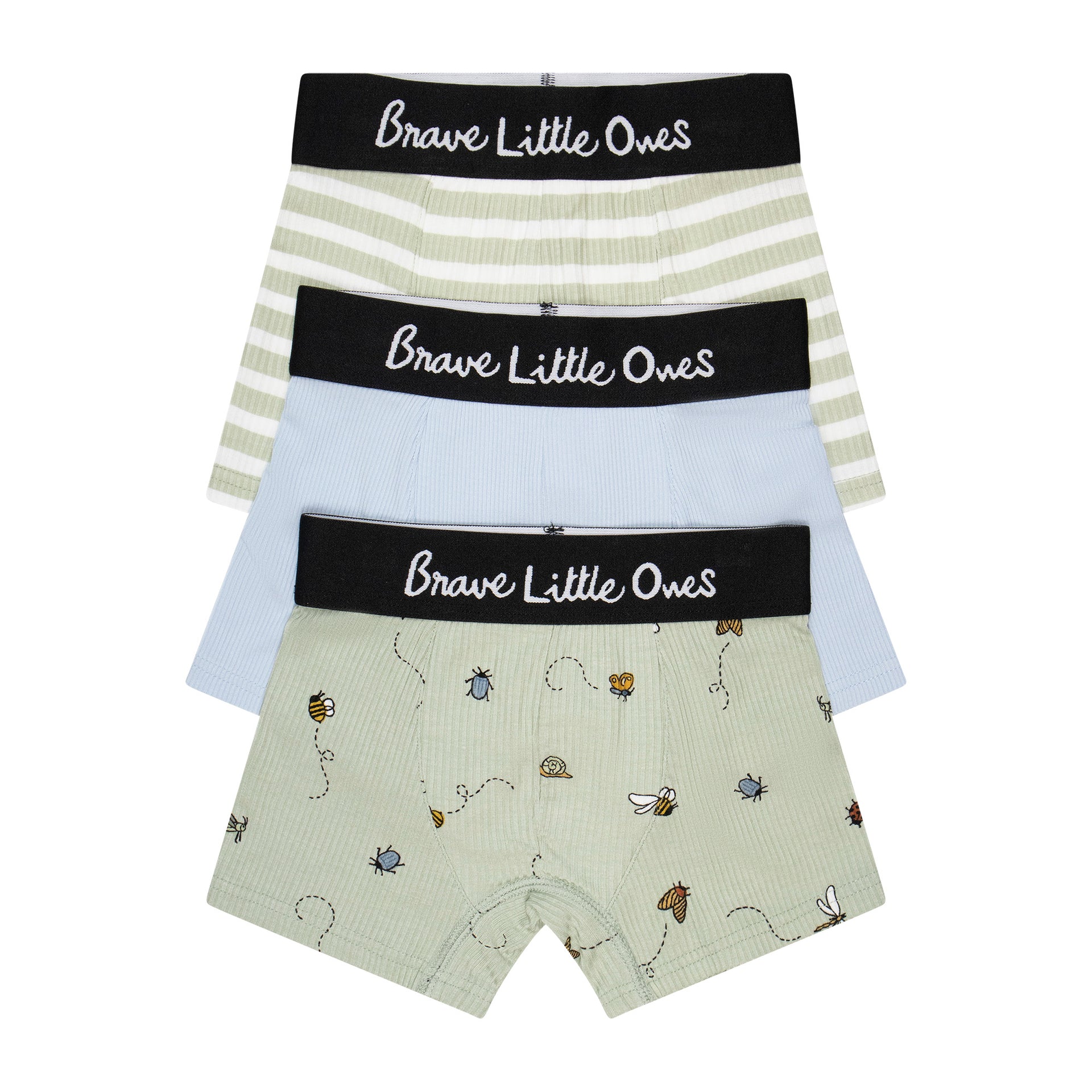 Three Lines & Forest Green Boxer Briefs 3 Pack – Brave Little Ones