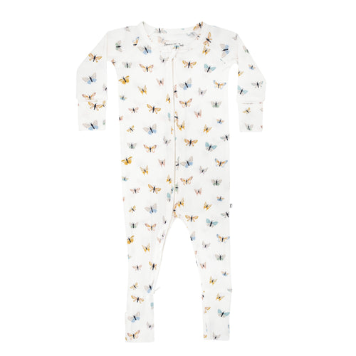 Butterflies Small Ribbed Zip Romper