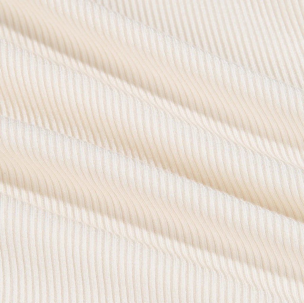 Cream Small Ribbed Youth Blanket