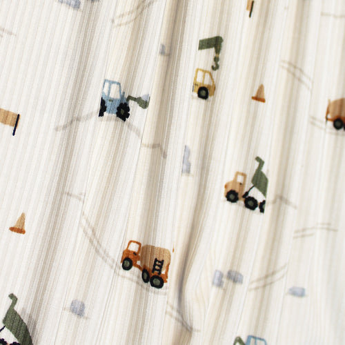 Construction Small Ribbed Shorts Two-Piece Set