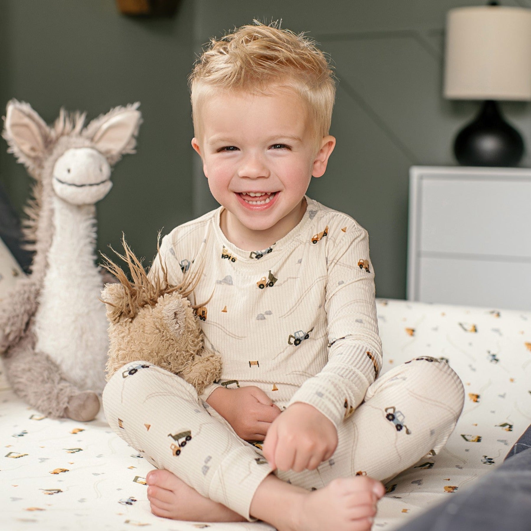 Construction Small Ribbed Two-Piece Set