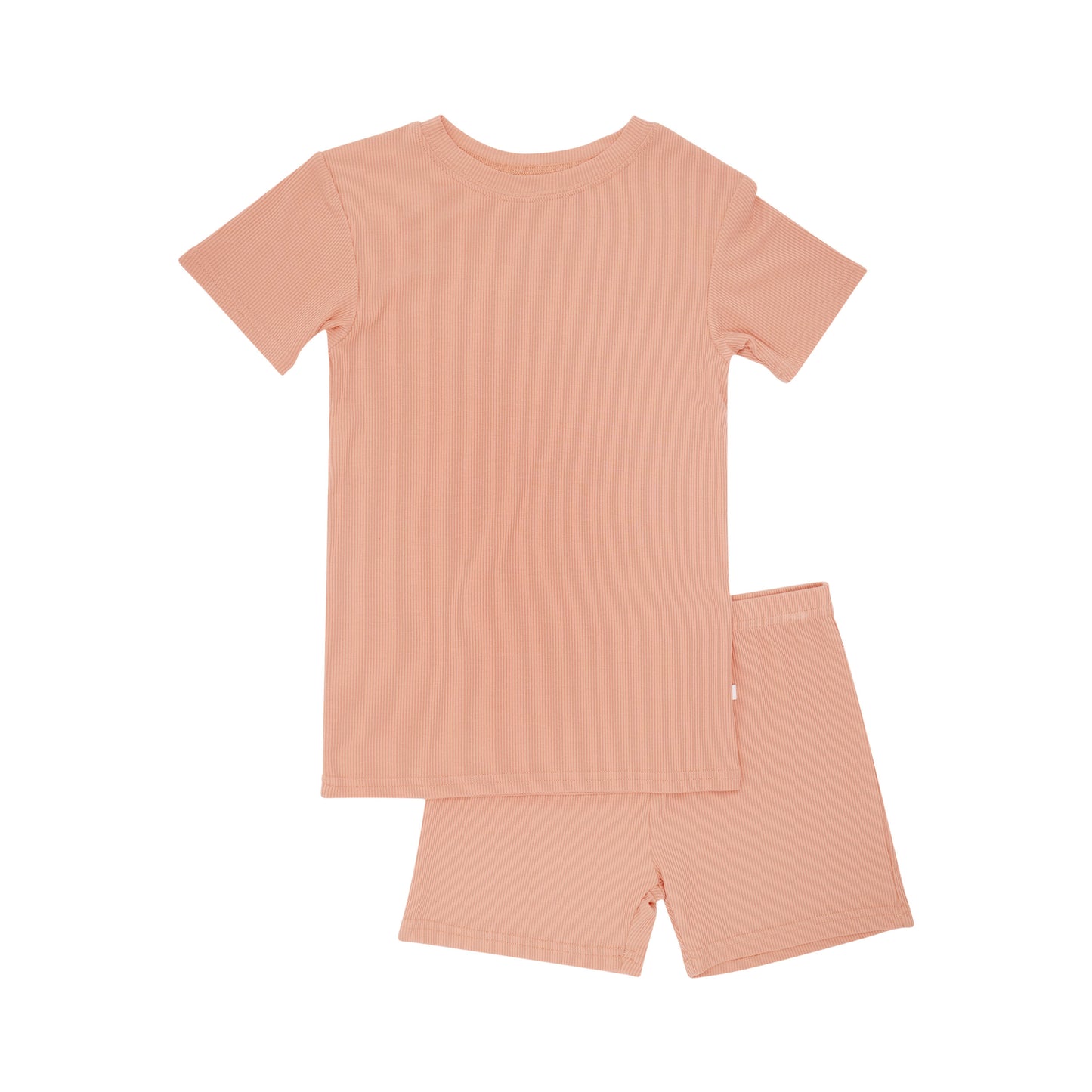 Coral Small Ribbed Shorts Two-Piece Set