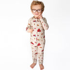 Country Christmas Small Ribbed Zip Romper