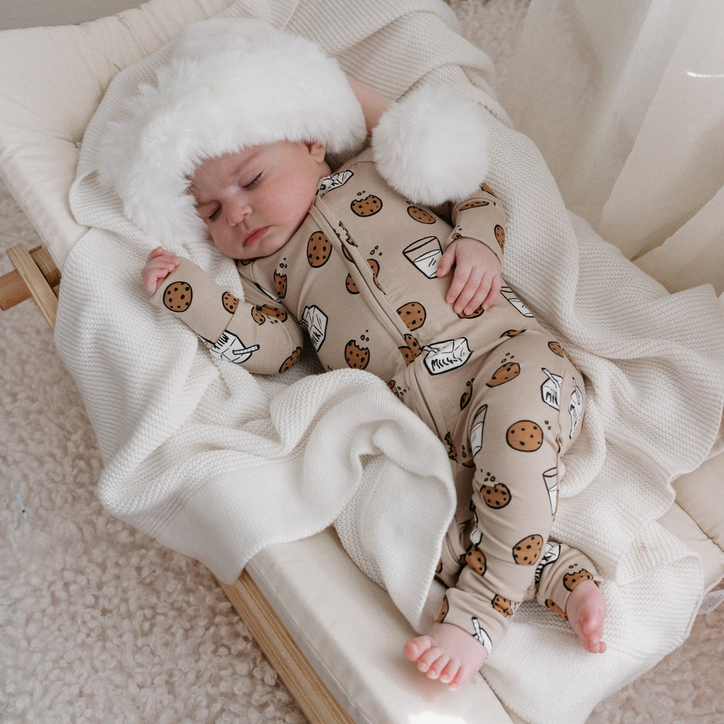Cookies and Milk Zip Romper