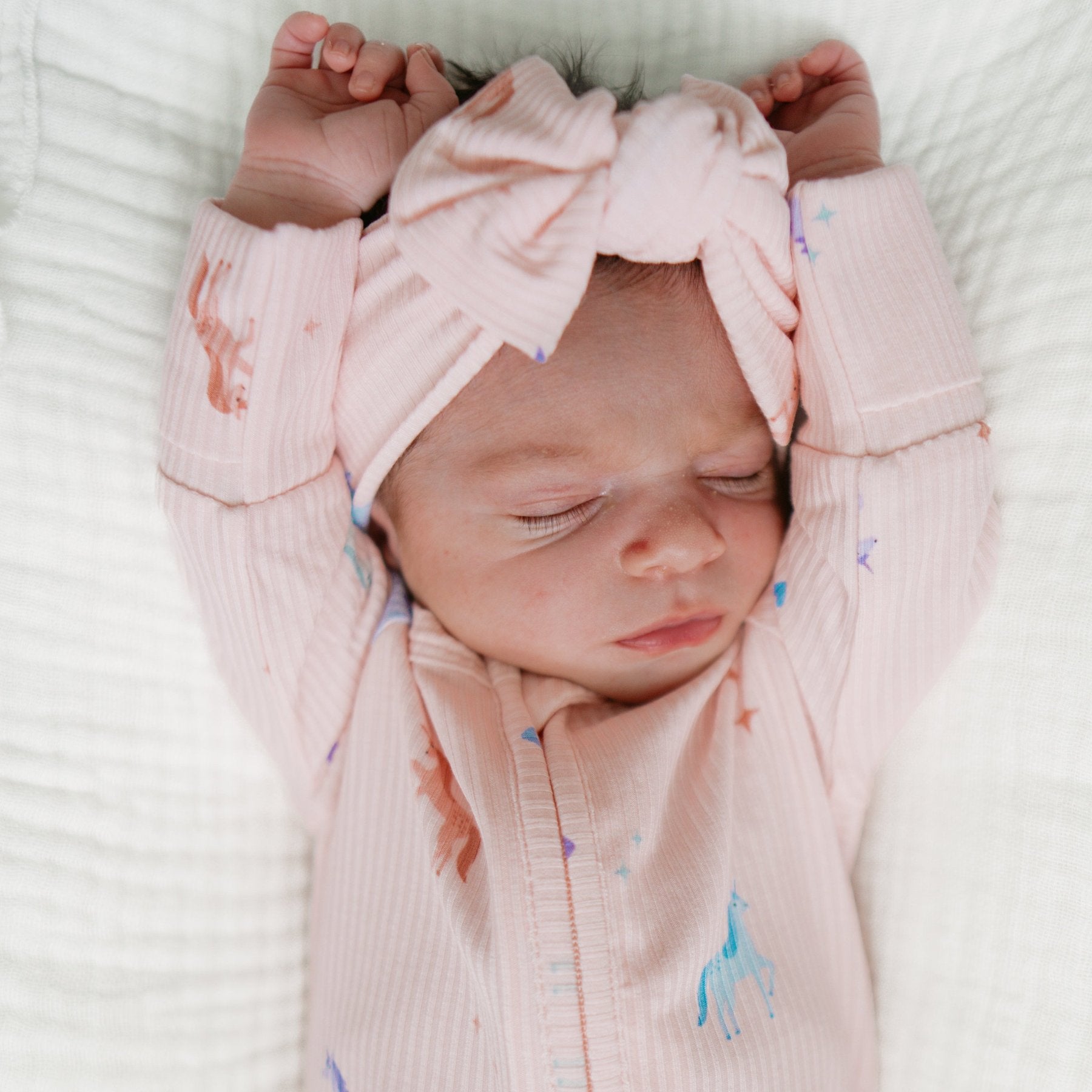 Unicorns Small Ribbed Bow