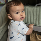 Under The Sea Small Ribbed Summer Zip Romper