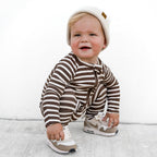 Pinecone Big Stripe Small Ribbed Zip Romper