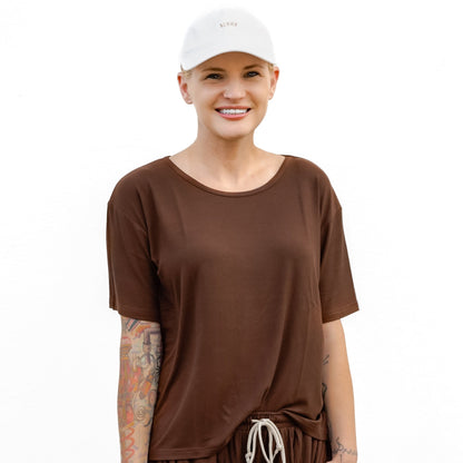 Pinecone Small Ribbed Women's Short Sleeve Top