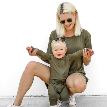 Pine Green Small Ribbed Women's Short Sleeve Top