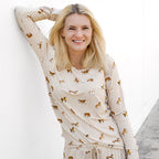 Horses Small Ribbed Women's Long Sleeve Top