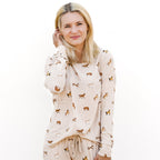 Horses Small Ribbed Women's Long Sleeve Top