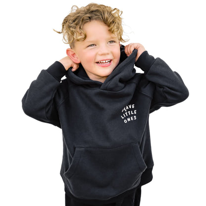 Brave Little Ones Midnight Black Signature Sleeve Fleece Hoodie