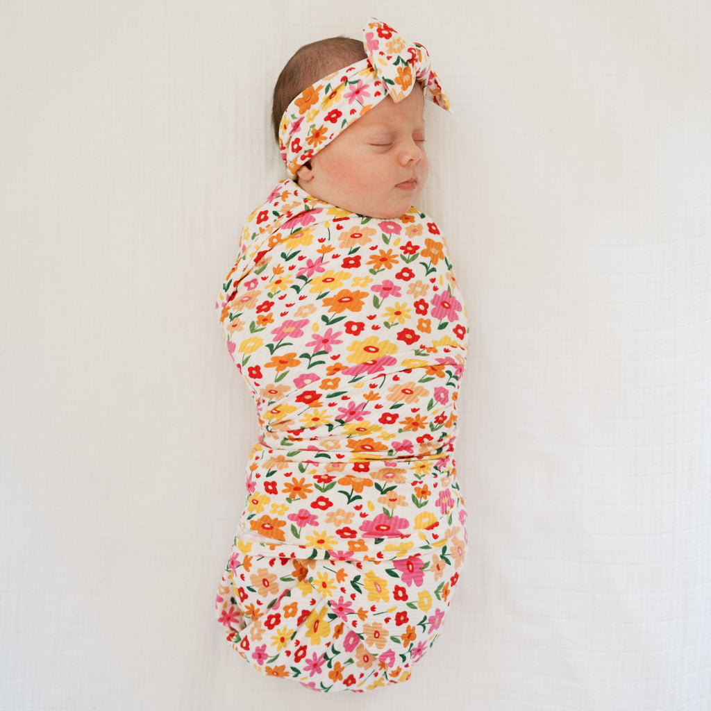 Summer Blooms Small Ribbed Bow