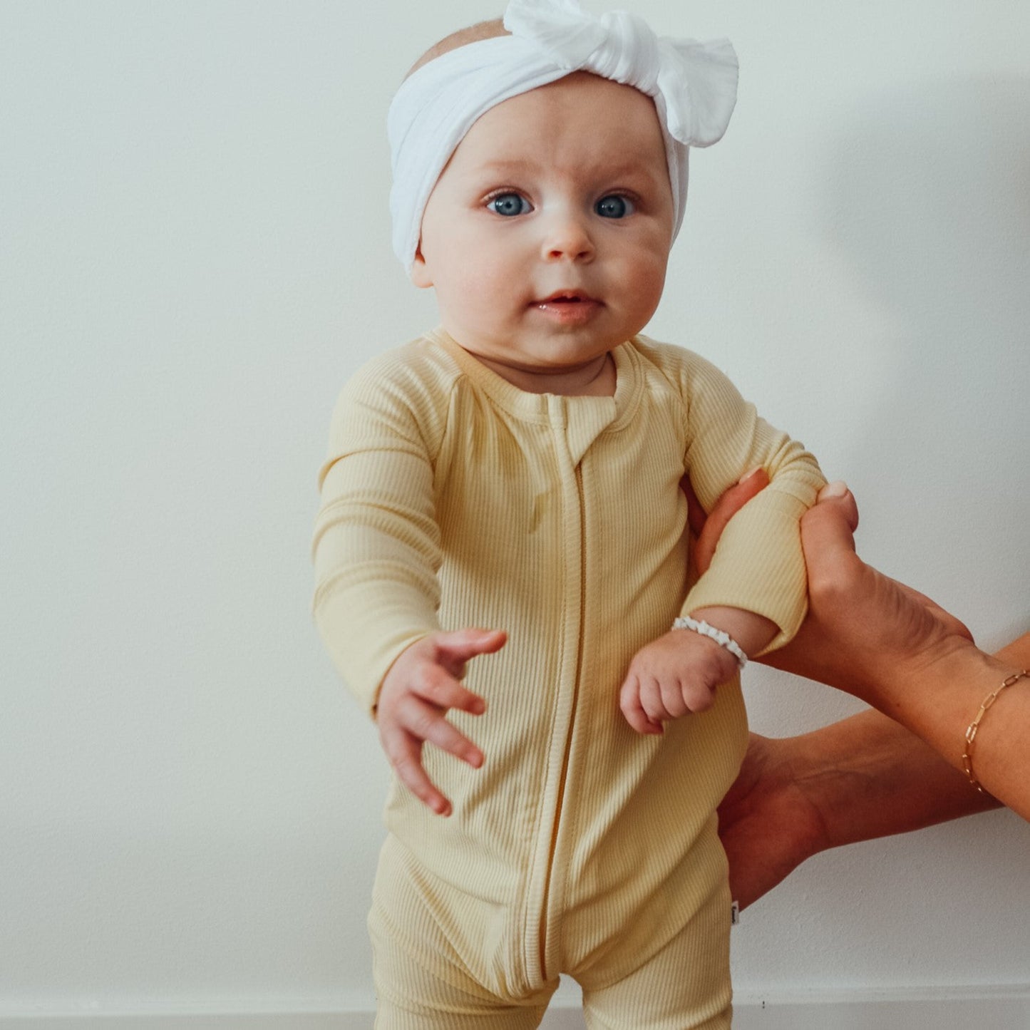 Lemon Yellow Small Ribbed Zip Romper