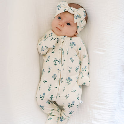 Morning Meadow Small Ribbed Zip Romper