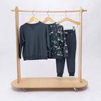 Dark Steel Blue Bamboo French Terry Joggers