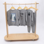 Giddy Up Dark Heather Gray Bamboo French Terry Pullover & Jogger Set
