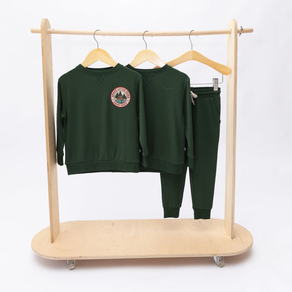 Forest Green Bamboo French Terry Joggers