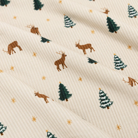 Reindeer Forest Small Ribbed Two-Piece Set