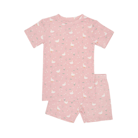 Ducks & Daisies Shorts Two-Piece Set