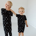 Moon Phases Small Ribbed Shorts Two-Piece Set