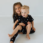 Moon Phases Small Ribbed Shorts Two-Piece Set