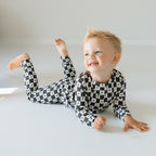 Checkered Lightning Bolt Small Ribbed Two-Piece Set