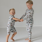 Road Vehicles Small Ribbed Shorts Two-Piece Set