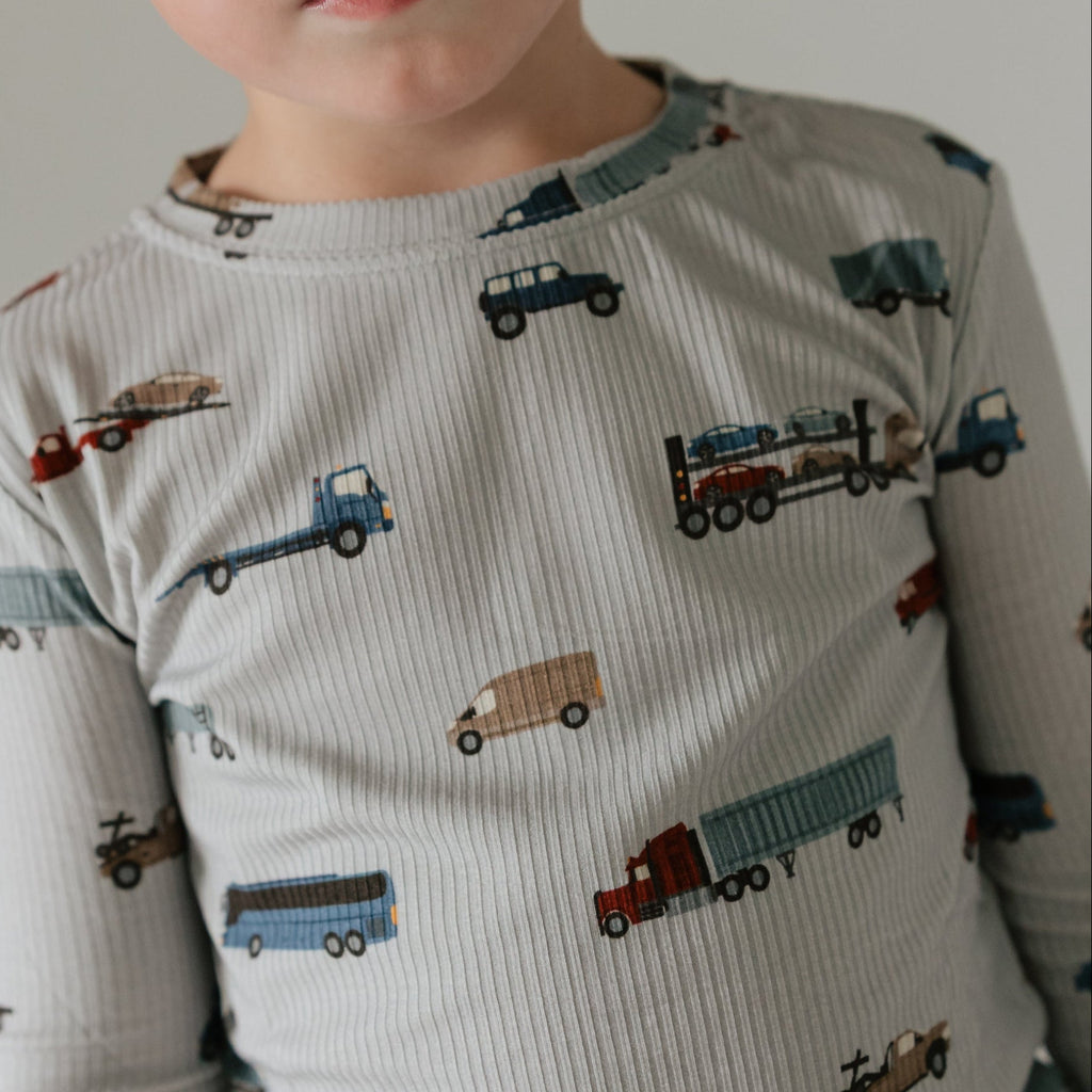 Road Vehicles Small Ribbed Two-Piece Set