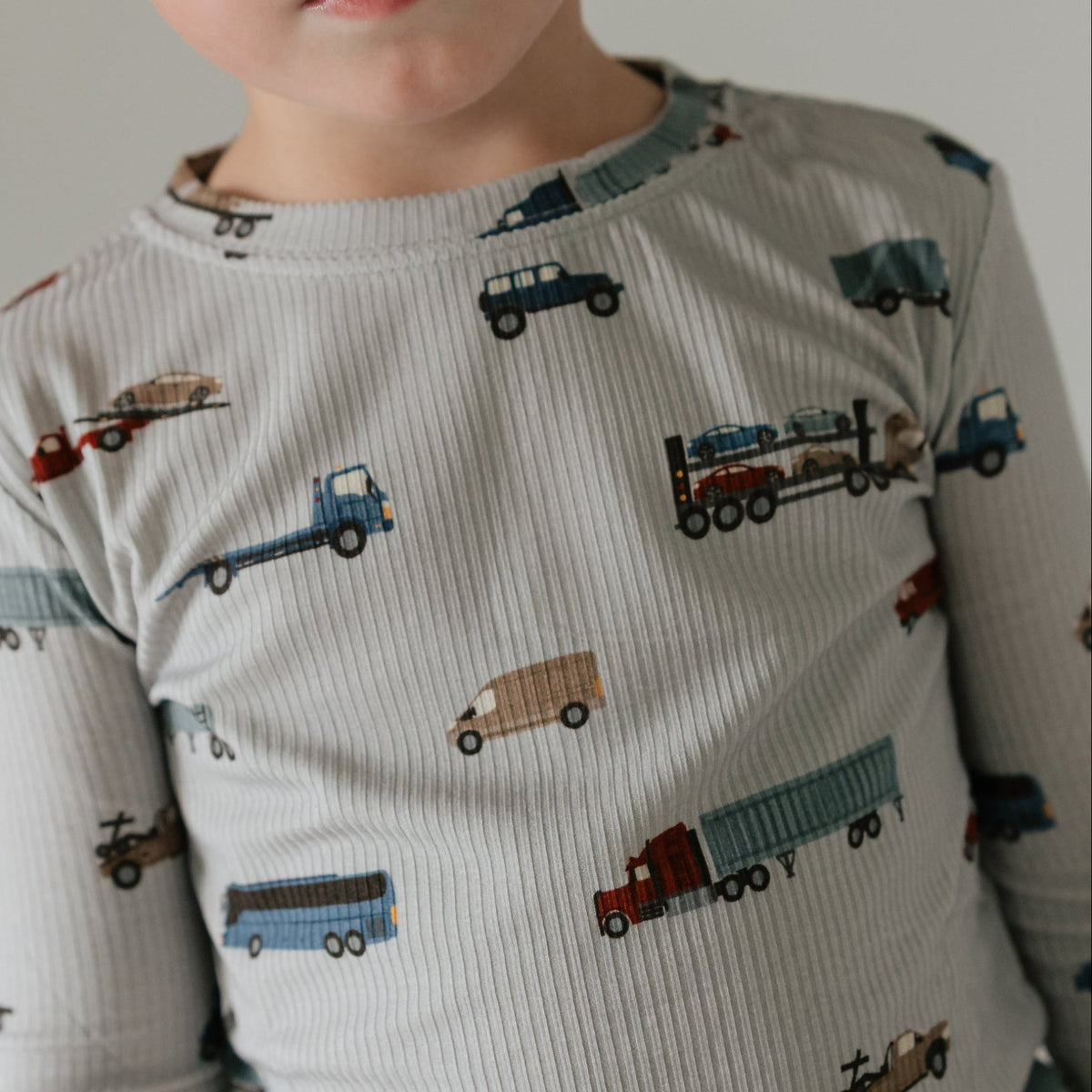 Road Vehicles Small Ribbed Two-Piece Set